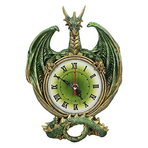 Nemesis Now Emerald Chronologie Groene Draak Wandklok Plaque, 26.7cm