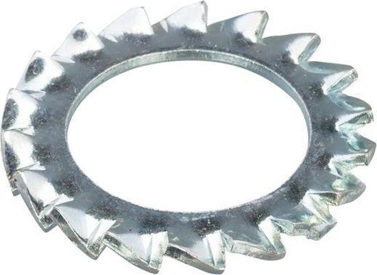 Hoenderdaal Fasteners Hoenderdaal Tandveerring Staal Verzinkt Open Buitenvertanding DIN6798A M3 250 stuks