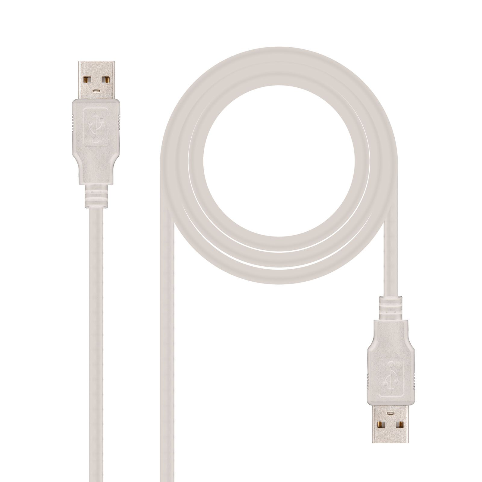 NANOCABLE 10.01.0302 USB-kabel 1 m beige