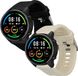 kwmobile 2x armband voor Xiaomi Mi Watch / Mi Watch Color Sport - Bandjes voor fitnesstracker in zwart / beige