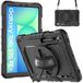 Just in Case Shockproof Case met Screenprotector voor Samsung Galaxy Tab S10 FE Plus - Zwart