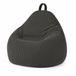 Bananair - Pouf poire - velours côtelé - Housse amovible - Adultes & Enfants - Gris foncé - 80 x 70 cm