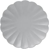Ciao - Composteerbare FSC papieren borden (diameter 20 cm), 8 stuks, rookdiameter 23, antiek grijs, 34741