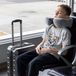 Goodivery ® Kompakt-Reisekissen aus Memory-Schaum - Ergonomisches Reisekissen für Nackenstütze - Grau