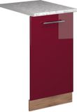 Vicco Fame-Line Vaatwasserfrontpaneel – 45 cm, WB Marmer Bordeauxrode hoogglans