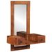 VidaXL Wandspiegel met lades 60x33x90 cm massief acaciahout