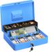 Relaxdays Geldkistje met slot - blauw