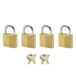 Master Lock Kleine hangsloten [Sleutels] [Met zelfde sleutel] [Gezinsverpakking van 4] 120EURQNOP