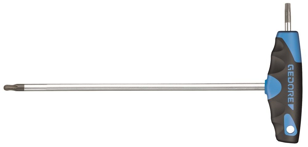Gedore DT 2143 KTX Haakse Stiftsleutel Met 2C-T-greep Voor Inwendige TORX Schroeven - T25
