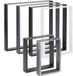 Holzbrink Pieds de table Acier brut avec vernis transparent | 50 x 72 cm