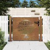 VidaXL Poort 100x75 cm boomontwerp cortenstaal