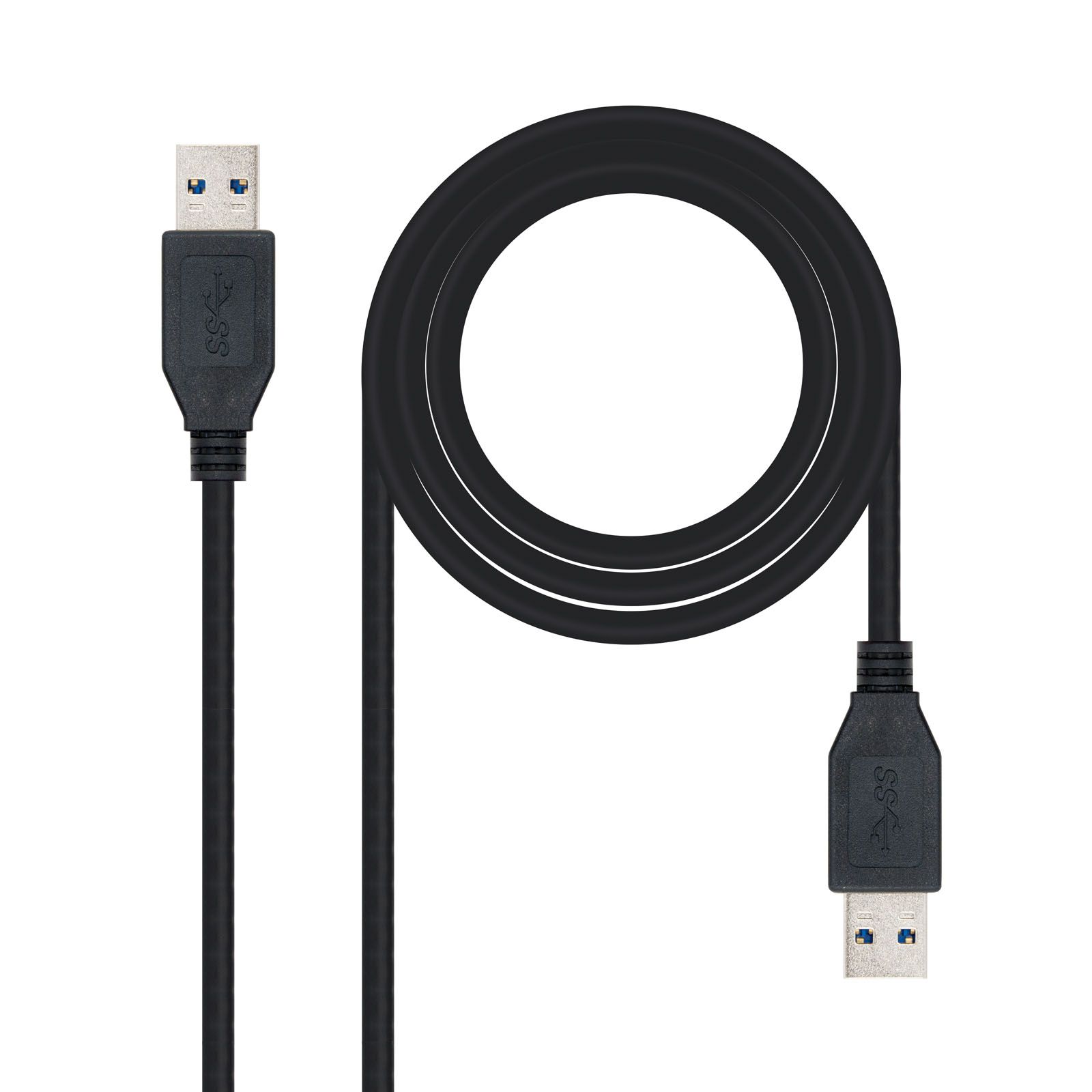 NANOCABLE 10.01.1001-BK USB-kabel 1m Zwart