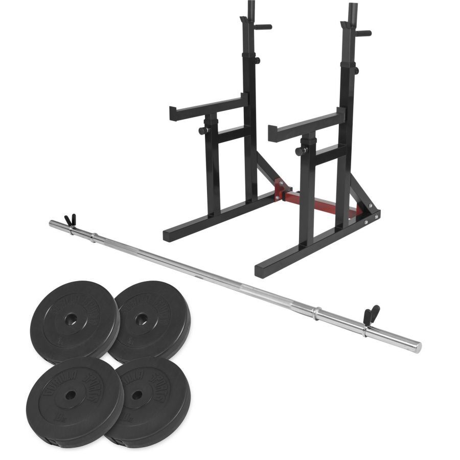 Gorilla Sports Multi Squat Rack 40 kg Set van 2 max. belastbaar 260 kg