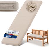 Beautissu Waterdicht Bankkussen Outdoor 180x50 cm Beige