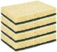 Sorbo Schuurspons / Schoonmaakspons - 4x - Groen Schuurvlak - 13 x 9 x 2,5 cm - Viscose - Schoonmaakartikelen