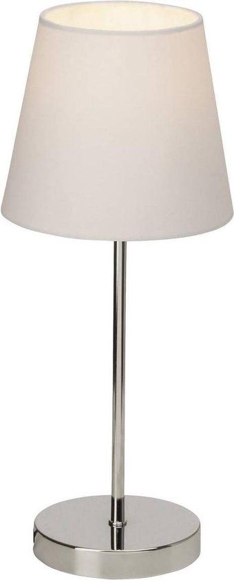 Brilliant KASHA Tafellamp 1x40W Chroom Wit 94874/05