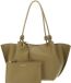 COCCINELLE Leren schoudertas Finn Handbag Grained Leather Seagrass kaki