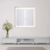 Atout Ciel Paar geborduurde gordijnen, met stangdoorvoer, klaar om op te hangen, 2 x 60 x 120 cm, wit/wit