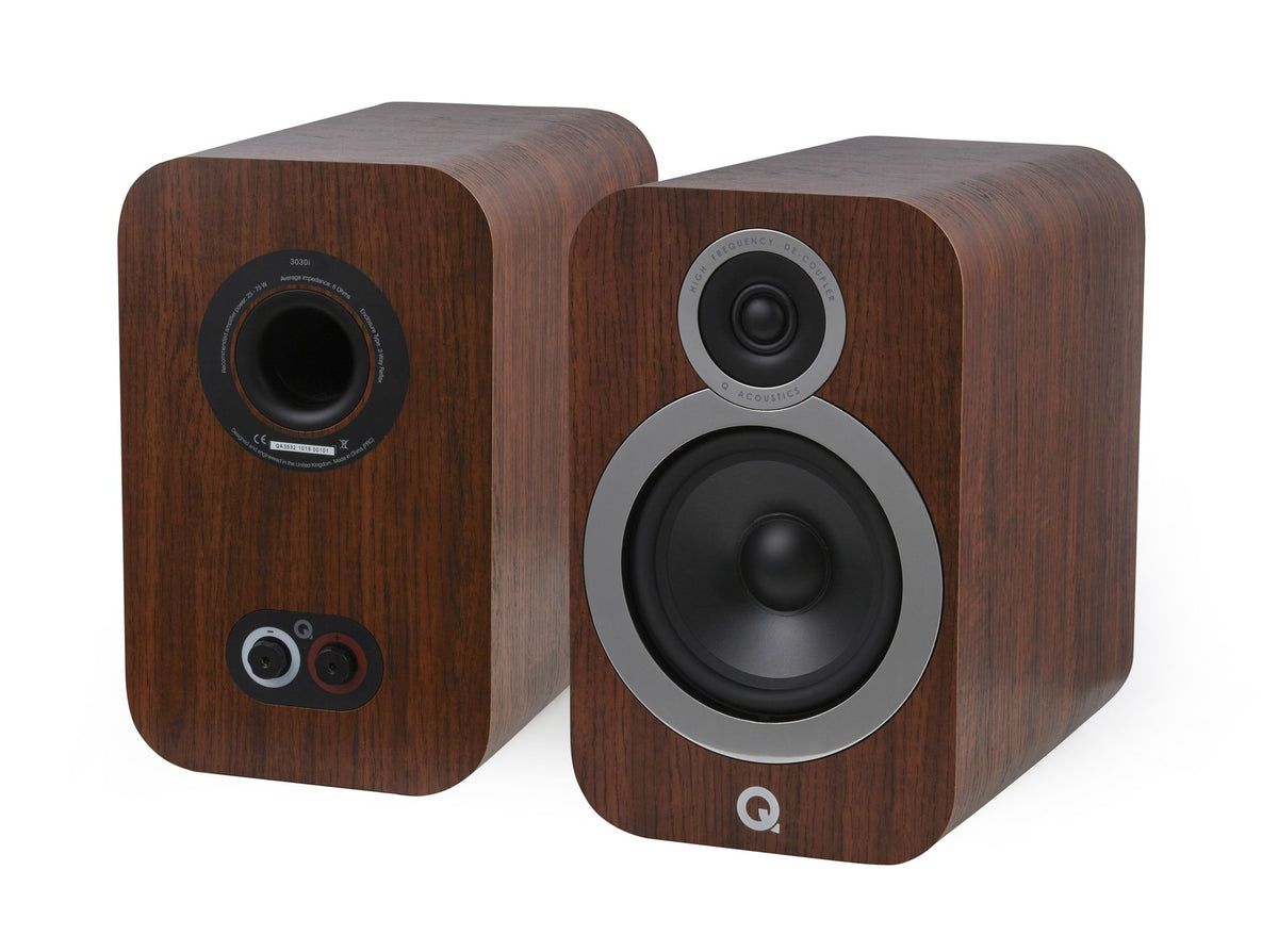 Q Acoustics 3030i Boekenplank Luidsprekers - Walnoot (Per Paar)