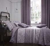 Dreams & Drapes Hanworth - Onderhoudsvriendelijke dekbedovertrekset - King, Heather