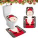 Merkloos Kerst Toiletbril Cover Set met Mat