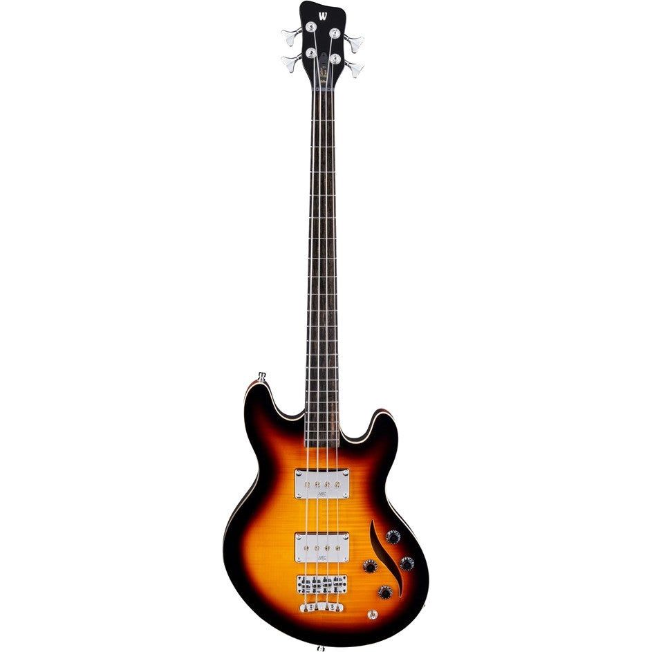 Warwick RockBass Artist Line SklarBass I Vintage Sunburst Transparent High Polish Semi-Acoustic Bass Guitar