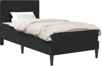 vidaXL Bedframe met matras met hoofdeinde Zwart 100 x 200 cm Fluweel