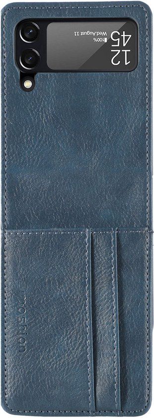 iMoshion Hoesje Samsung Galaxy Z Flip 3 - Book Case - Blauw - Met Pasjeshouder