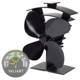 Valiant Premium IV-kachelventilatoren en magnetische thermometer zwart