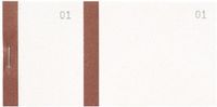 Exacompta 50x Nummerboekjes met 100 blad met dubbele nummering en gekleurde band - 6,6x13,5cm - Bister - 96301E