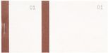 Exacompta 50x Nummerboekjes met 100 blad met dubbele nummering en gekleurde band - 6,6x13,5cm - Bister - 96301E