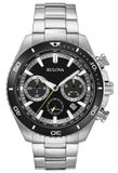 Bulova High Frequency Quartz 98B298 Horloge - Staal - Zilverkleurig - Ø 45 mm