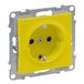 LEGRAND SEANO 765322 Geaard stopcontact met verhoogde aanraakbeveiliging, aansluitdoos, steekklemmen, 16 A, 250 V, kleur: geel