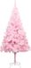 vidaXL Sapin de Noël artificiel avec support, 180 cm, PVC, rose