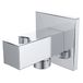 Wiesbaden Wandaansluitbocht met Handdouchehouder - Vierkant - 1/2 Inch - Chroom