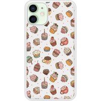 Cupcake vintage Bedrukt siliconen hoesje compatibel met iPhone 12 Mini