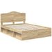 Sonoma Lit Double Lit Adulte Cadre De Lit Avec Tête De Lit Sonoma 140 x 190 cm Pin Massif