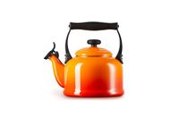 Le Creuset Traditionele fluitketel voor op het fornuis, 2,1 liter, vulkanisch