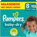 Pampers Baby Dry Maat 8 Maandbox 112 stuks 17+ KG