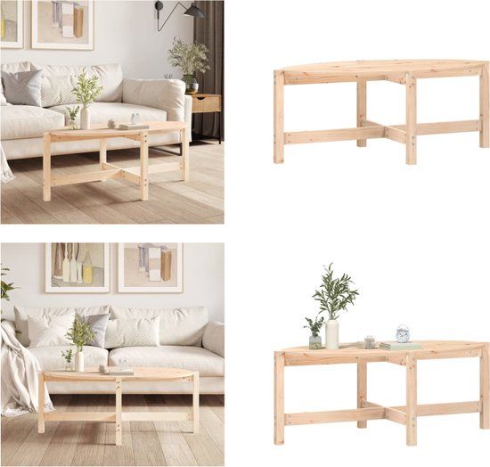 vidaXL Salontafel 118x63x45 cm massief grenenhout