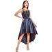 Goddiva Robe femme Sequin & Satin Dipped Hem