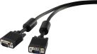 Renkforce RF-4212507 VGA-kabel VGA Aansluitkabel VGA-stekker 15-polig, VGA-stekker 15-polig 10.00 m Zwart Met Ferrietkern