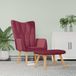 Maison Exclusive - Fauteuil relax avec repose-pieds, rouge vin, rembourré
