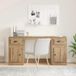 Maison Exclusive - Bureau avec meuble, revêtu de placage bois couleur "Artisan Eik