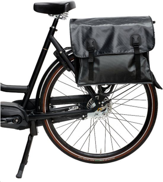 BECK Classic Dubbele Fietstas - Zwart - Bisonyl - 45L