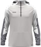 Jako Dynamic Hooded Half Zip Heren Lichtgrijs / Wit / Grijs Maat L