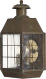 Hinkley Nantucket LED Wand Buitenlamp | 2X E14 Max 60W | IP44 | Dimbaar | Aged Brass