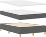 vidaXL Boxspringbed met hoofdeinde Donkergrijs 190 x 120 cm Stof