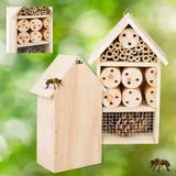 Merkloos / Sans marque Famanu insectenhotel, ontworpen met natuurlijke materialen - Geschikt voor bijen, lieveheersbeestjes en vlinders - Ophangbaar, afmetingen 15 cm x 25 cm