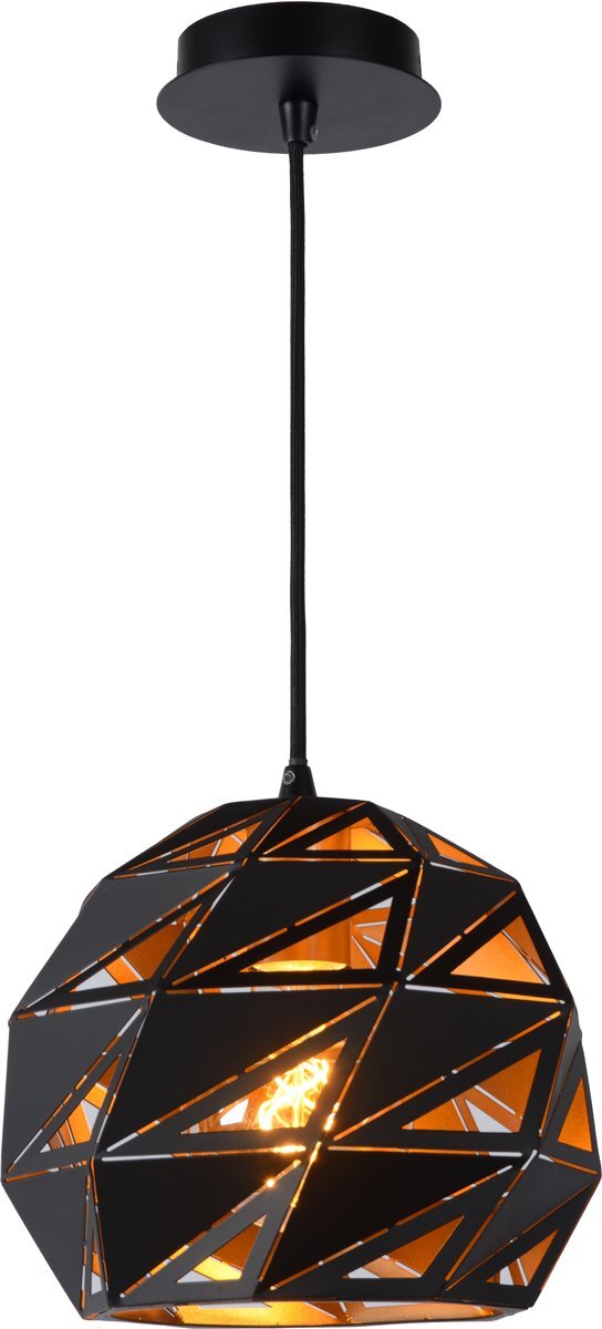 Lucide MALUNGA - Hanglamp - Ã˜ 25 cm - Zwart